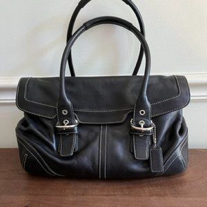 Coach leather satchel bag